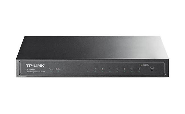 Switch TP-Link Web Smart 8 Porturi Gigabit Metalic T1500G-8T(TL-SG2008)