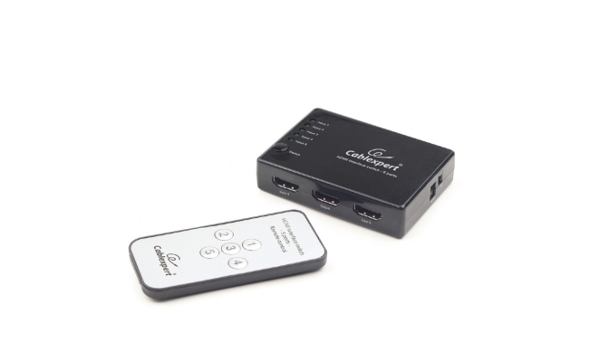 Switch video GEMBIRD 5 dispozitive la 1 monitor, 5x HDMI (M) - DSW-HDMI-53
