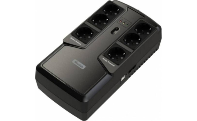 UPS MUSTEK Offline (fara AVR), 800VA/ 400W, 6 x socket Schuko, RJ45...