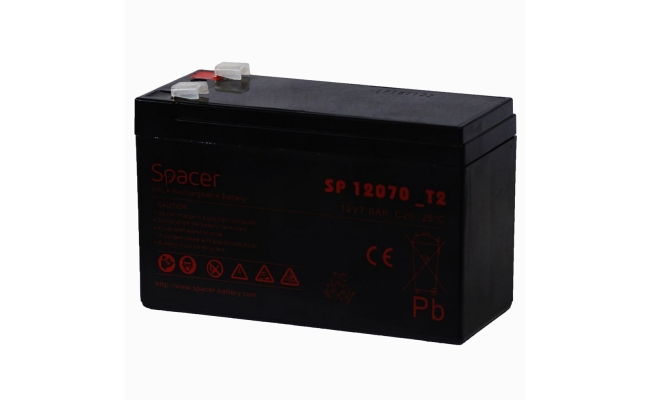 Acumulator UPS Spacer 12V / 7Ah, SP-BAT-12V7AH