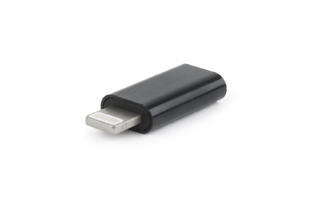 Adaptor GEMBIRD, Lightning (T) la USB Type-C (M), negru