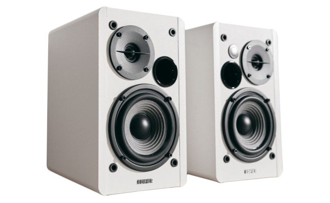 Boxe Edifier R1280Tw 2.0 - Albe, 42W RMS cu Telecomandă Wireless