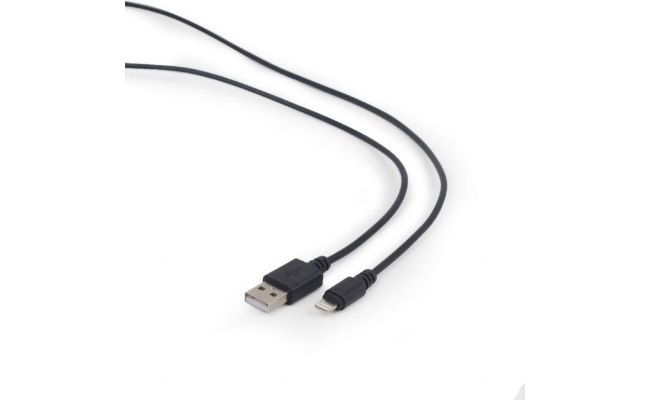 Cablu alimentare și date Gembird USB 2.0 (T) la Lightning (T), 1m, negru,...