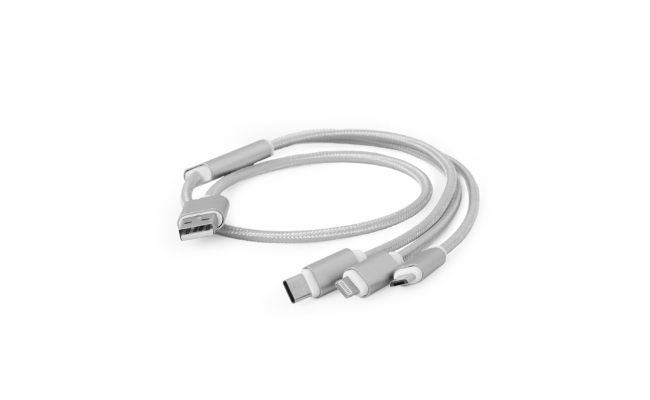 Cablu Alimentare si Date Gembird 3+1, USB 2.0 la Lightning, Micro-USB și...