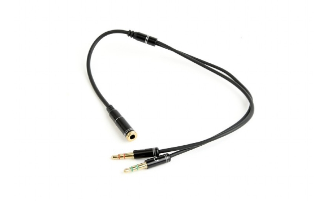 Cablu Audio Splitter Stereo GEMBIRD CCA-418M - 2x Jack 3.5mm T la 1x Jack...