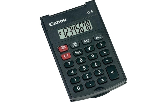 Calculator buzunar Canon AS8, 8 digiti, display LCD, alimentare baterie,...