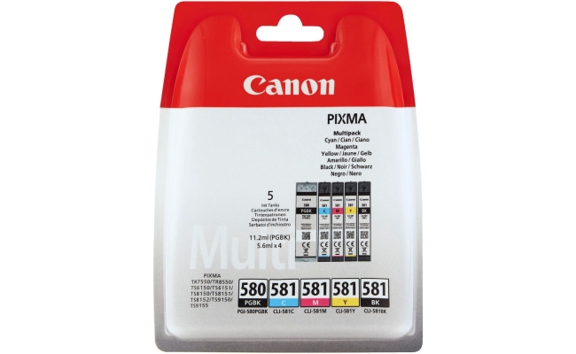 Combo-Pack  Original Canon CMYKPB,  PGI-580/CLI-581, pentru Pixma...