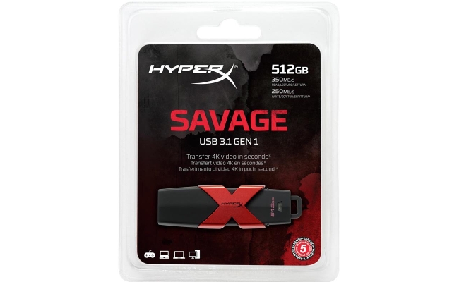 MEMORIE USB 3.1 KINGSTON 512 GB, gaming | retractabila, carcasa plastic,...
