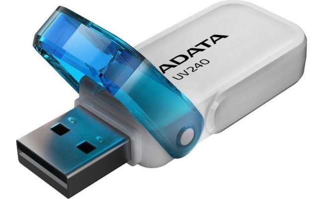 Memorie USB Flash Drive ADATA 16GB, UV240, USB 2.0, Alb