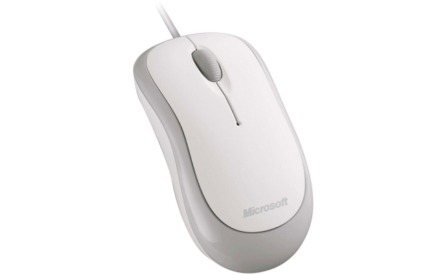 Mouse Microsoft Basic, Wired, alb (P58-00058)