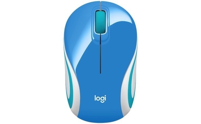 Mouse Wireless Logitech M187, 2.4GHz, optic, 1000 dpi, albastru (910-002733)