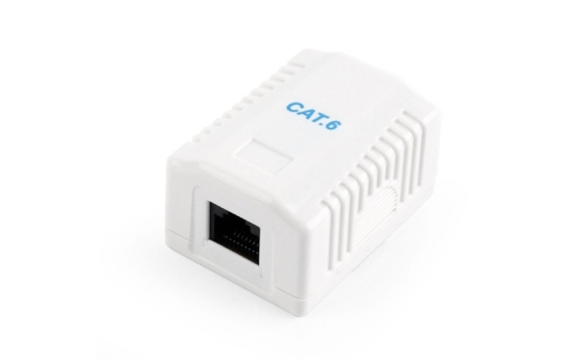 Priza RJ45 GEMBIRD Cat6. UTP, 1 x RJ45, include kit montare, alb (NCAC-1U6-01)
