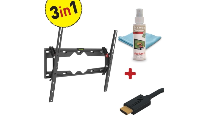 Suport TV de perete, Barkan CM310+.B, Fix, 19"- 65", VESA 400 x 400 mm,...