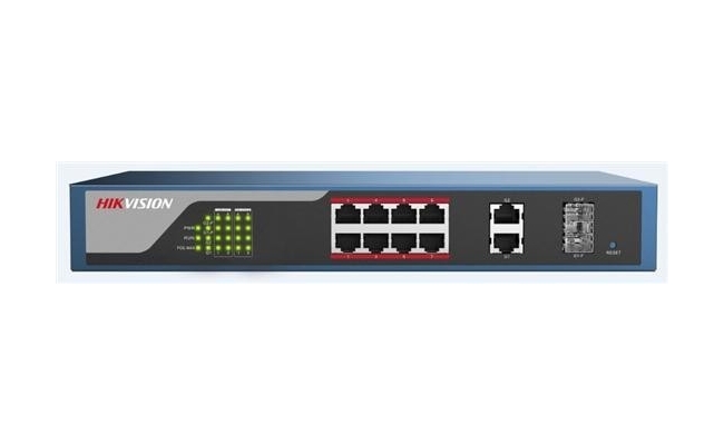 Switch Hikvision DS-3E1310P-E, 8-port, PoE