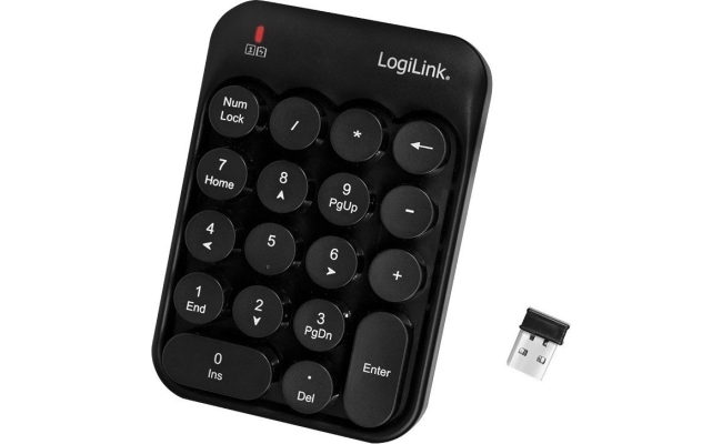 Tastatura numerica wireless Logilink ID0173 - Negru (18 taste)