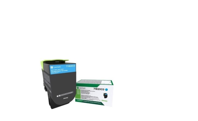 Toner Lexmark 71B20C0, cyan ,return program ,2.3k,CX317DN/417DE, CS317DN/417DN/