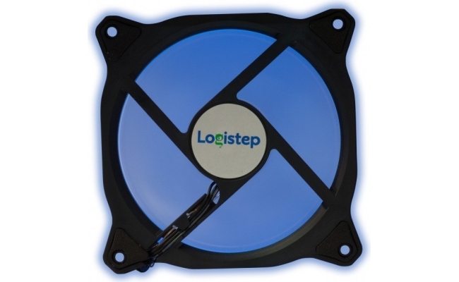 Ventilator Logistep PC LS-F12-BL, 120x120x26 mm, conector 3-pin
