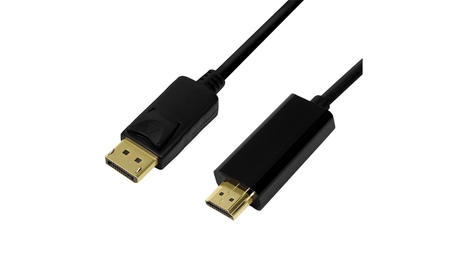 Adaptor DisplayPort (T) la HDMI (T) LogiLink CV0126, 1m, Negru, 4K UHD...