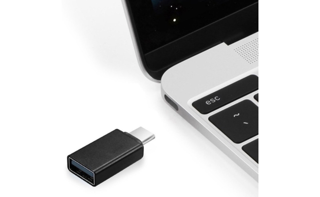 Adaptor Gembird USB 2.0 Type-C (T) la USB 2.0 (M), Negru 6164
