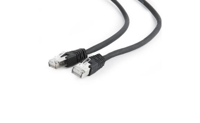 Cablu de retea Gembird PP6A-LSZHCU-BK-2M Cat6a S/FTP dublu ecranat, cupru,...