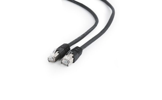 Cablu Patch Cord FTP GEMBIRD Cat6 2m Negru AWG26 Ecranat (PP6-2M/BK)