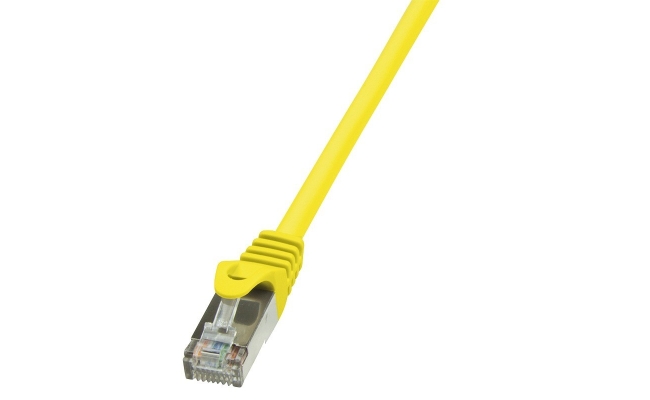 Cablu Patch Cord FTP LogiLink Cat5e 2m Galben AWG26 Ecranat CP1057S