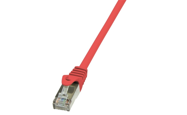 Cablu Patch Cord FTP LogiLink Cat5e, 7.5m, Rosu, AWG26, Ecranat CP1084S