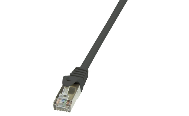 Cablu Patch FTP Logilink Cat5e, 7.5m, Negru, AWG26, Ecranat (CP1083S)
