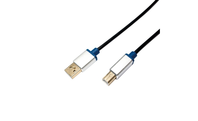 Cablu USB LogiLink Premium BUAB215 pentru imprimanta, 1.5m, Negru