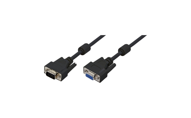 Cablu Video LogiLink VGA (T) la VGA (M) 5m Negru CV0006 - Full HD 1080p 60Hz...