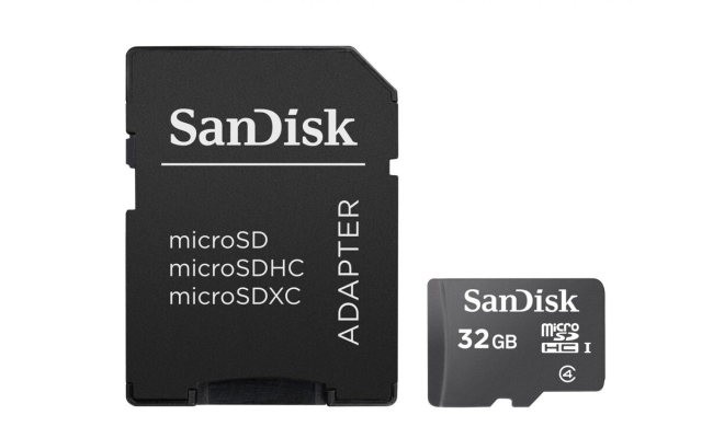 Card de Memorie MicroSD SanDisk 32GB, Adaptor SD, Class 4