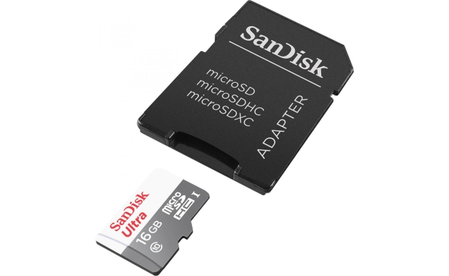 Card de memorie SanDisk Ultra Micro SD, 16GB, Adaptor SD, Class 10