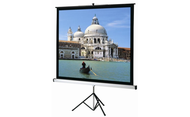 Ecran de proiectie cu trepied Sopar Superior, manual, podea, 200cm x 200cm,...