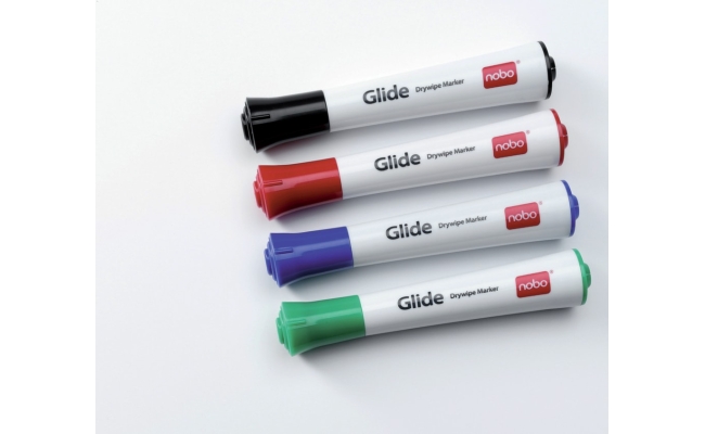MARKER NOBO, pentru table si flipcharturi, culori asortate, 4buc/set, "1902096"