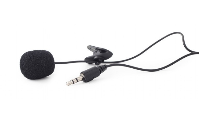 Microfon Lavaliera Gembird MIC-C-01 cu Conector Jack 3.5 mm - Negru