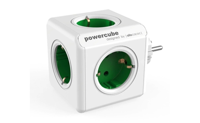 PRIZA cubica POWER CUBE ALLOCACOC, 5 x prize Schuko, max. 16A, red, "SPP1612"