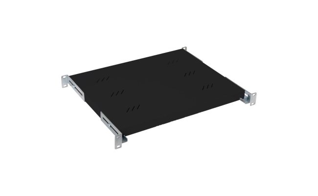 Raft fix perforat Triton 19" 1U/250 capacitate incarcare 40kg, gri