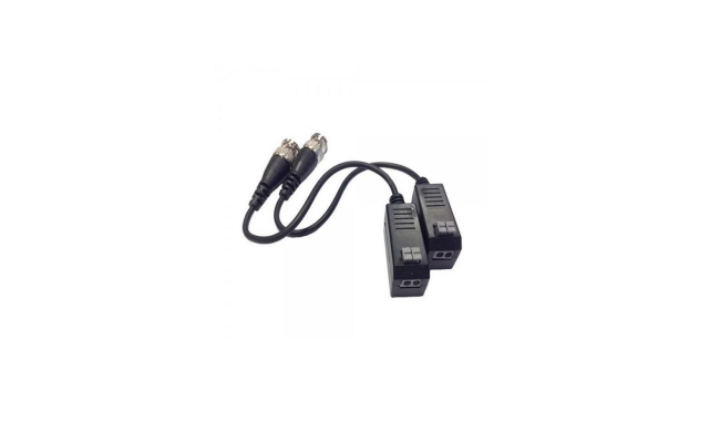 Video balun pasiv cu cablu Hikvision, DS-1H18S/E; transmite semnal video HDTV...