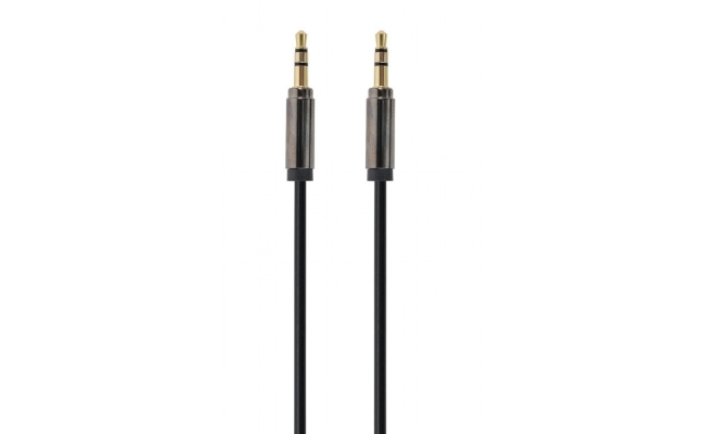 Cablu audio GEMBIRD CCAP-444-1M stereo, Jack 3.5mm, 1m, conectori auriti, negru