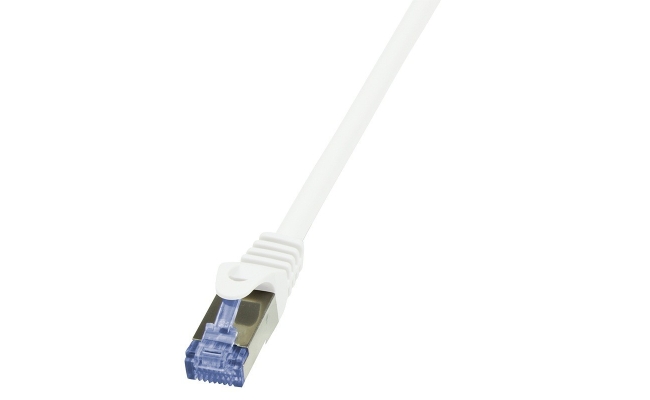 Cablu de retea LogiLink Cat6a S/FTP LSZH 2m Alb AWG26 Dublu Ecranat CQ3051S