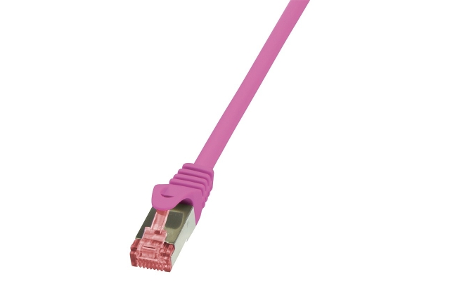 Cablu Patch Cord S/FTP Logilink Cat6, LSZH, Cupru, 5m, Roz, AWG27, Dublu...