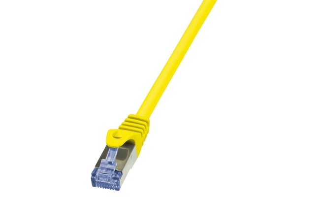 Cablu Patch Cord S/FTP LogiLink Cat6a LSZH Cu 5m Galben AWG26 Dublu Ecranat...
