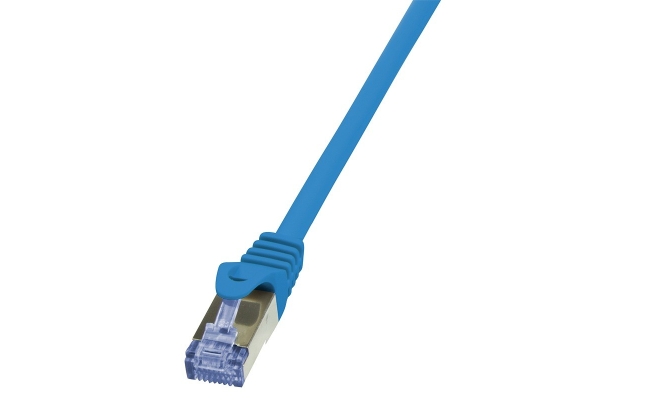 Cablu Patch Cord S/FTP LogiLink Cat6a, LSZH, Cupru, 0.5m, Albastru, AWG26,...