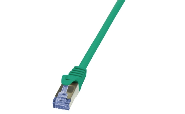Patch Cord S/FTP LogiLink Cat6a, LSZH, CQ3065S, cupru, 3 m, verde, dublu ecranat