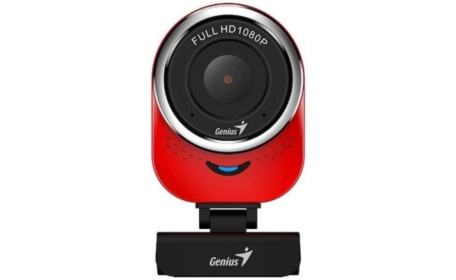 Camera Web Genius Qcam 6000, FullHD 1080p, USB, Rosu
