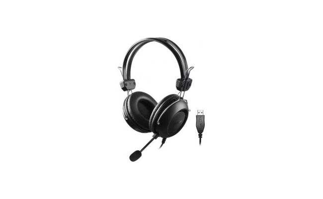 Casti A4Tech HU-35 Stereo, USB, negru