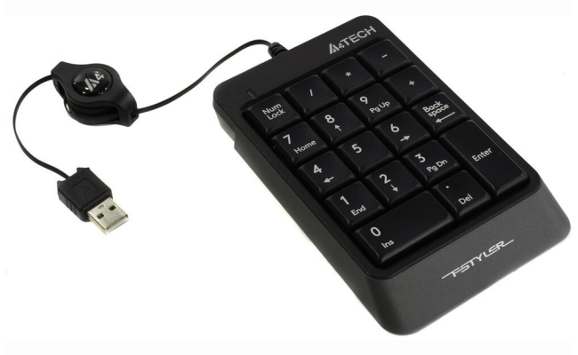 Tastatura A4Tech NumericPad Fstyler FK13, neagra