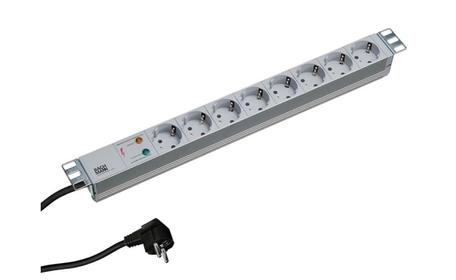 PDU Bachmann 1U 8 Prize Schuko 16A Cablu 2m Gri (333.404)