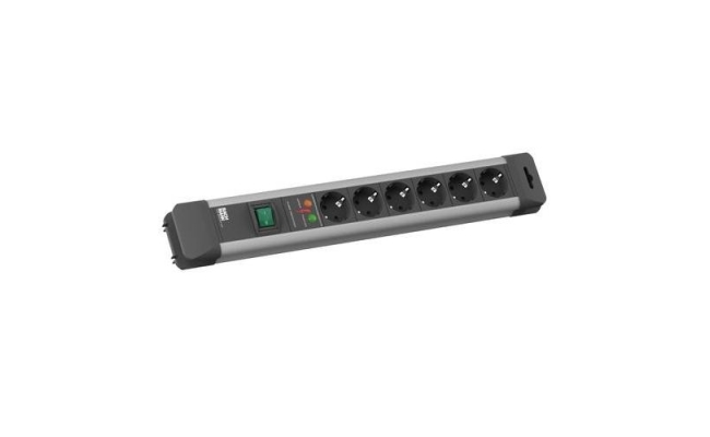 Priza cu protectie Connect-Us 330.104R - 6 prize Schuko, 2m cablu, protectie...