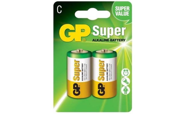 Baterii GP Super Alcaline C (LR14) 1.5V - 2 Buc (GP14A-2UE2)